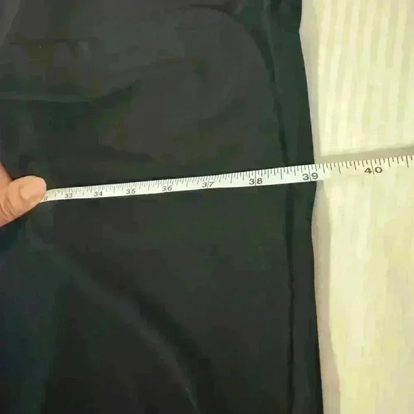 Chaps Womens XL Black Faux Wrap V-Neck Capsule Dress Rhinestone Clasp Minimalist - Picture 10 of 10